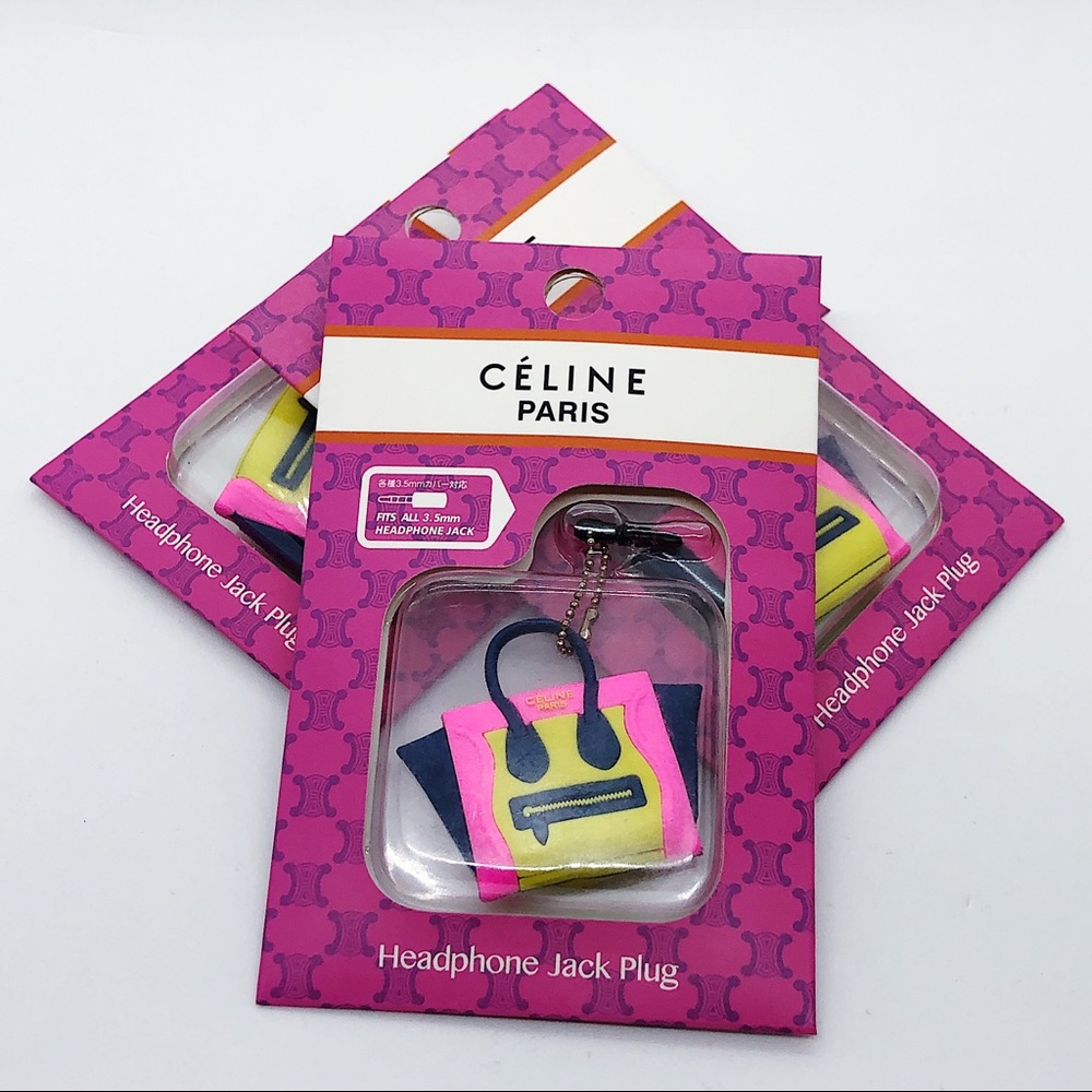 Pink/Yellow//Blue Silicone Purse Cell Phone Charm